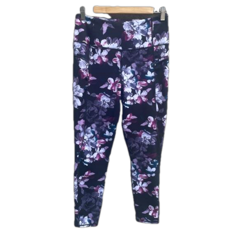 Betsy Johnson Performance Floral High Rise Activewear Leggings Size Medium